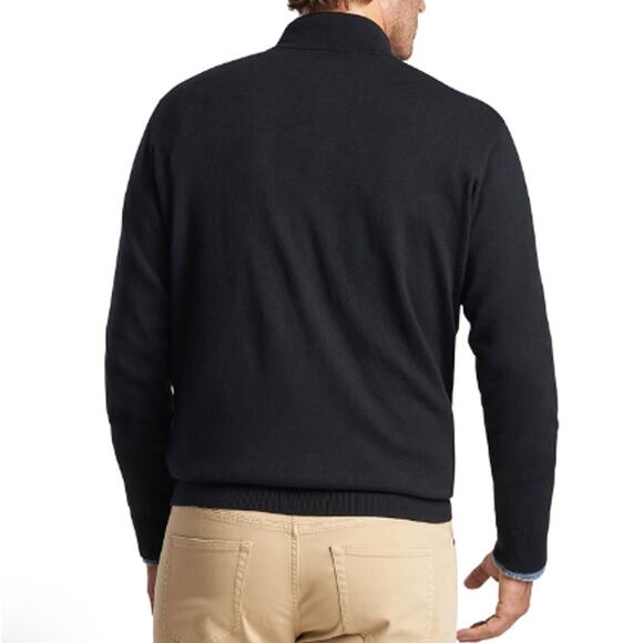 Peter Millar Men's Black Whitaker Quarter-Zip Jumper XL - Picture 2 of 13